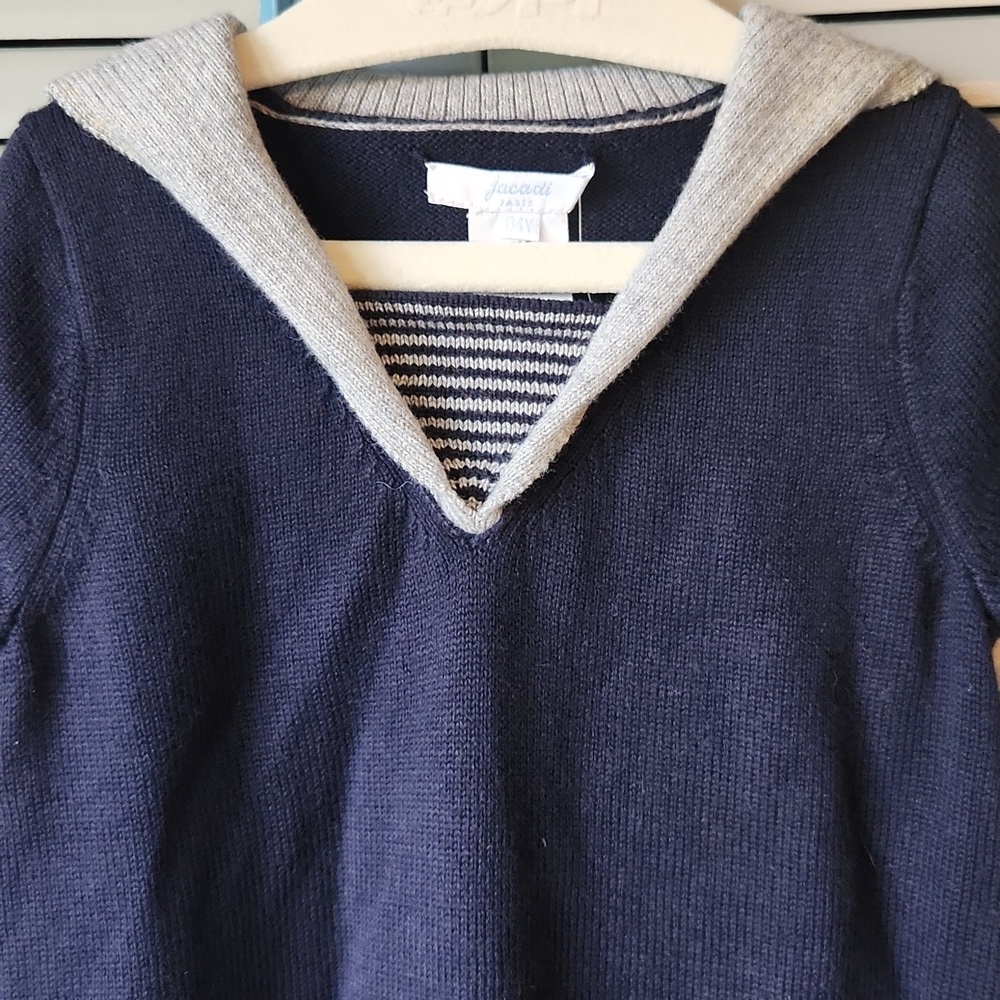 Jacadi Paris Navy & Grey Dress - Picture 3 of 11